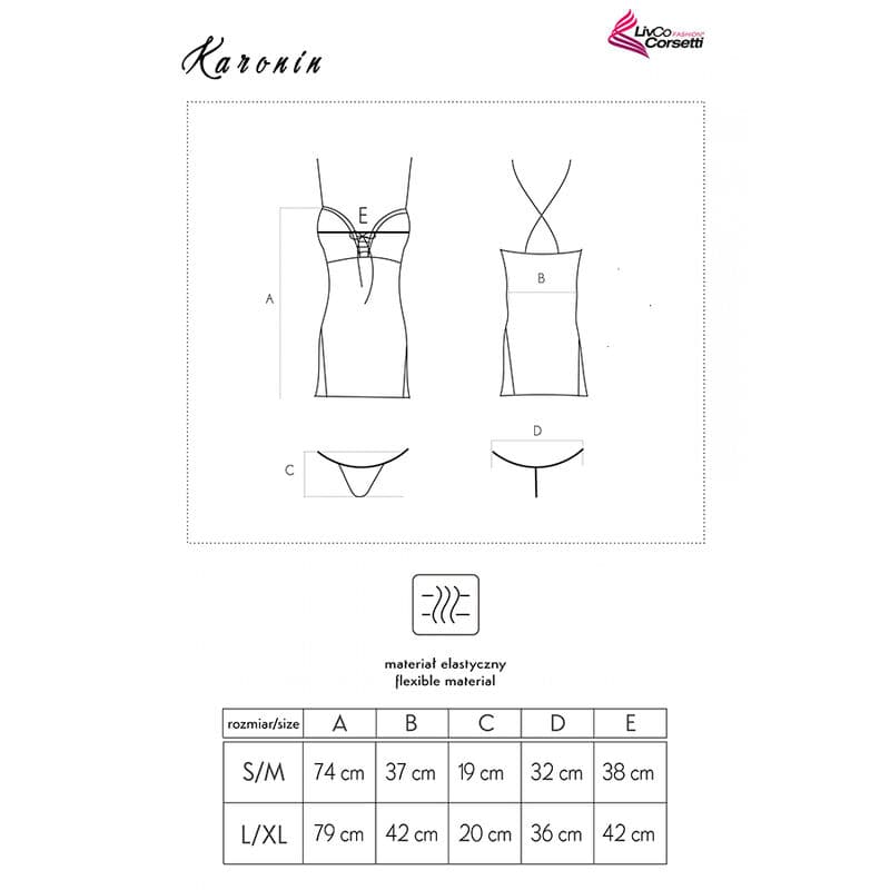 LIVCO CORSETTI FASHION - KARONIN LC 90628 SHIRT + PANTY BLACK thumb 7