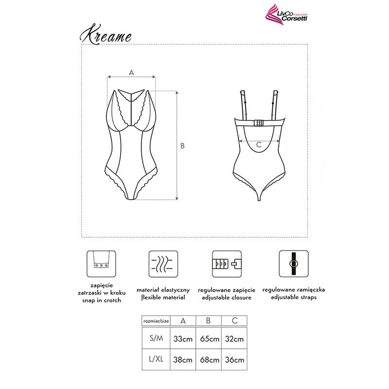 LIVCO CORSETTI FASHION - KREAME LC 90546 BODY BLACK L/XL thumb 5