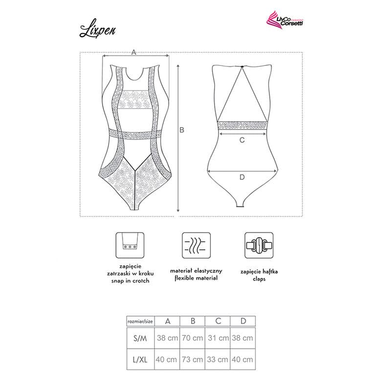 LIVCO CORSETTI FASHION - LIXPEN LC 90612 BODY BLACK L/XL thumb 6