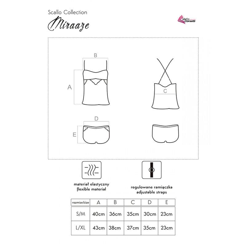 LIVCO CORSETTI FASHION - MIRAAZE LC 90567 SHIRT + SHORTS BLACK L/XL thumb 4