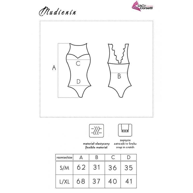 LIVCO CORSETTI FASHION - MUDIENIN LC 90654 BODY BLACK L/XL thumb 5