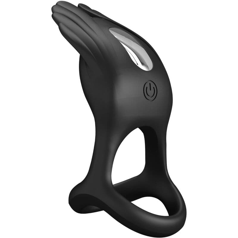 PRETTY LOVE - SILAS VIBRANT PENIS RING 7 VIBRATIONS BLACK SILICONE thumb 3