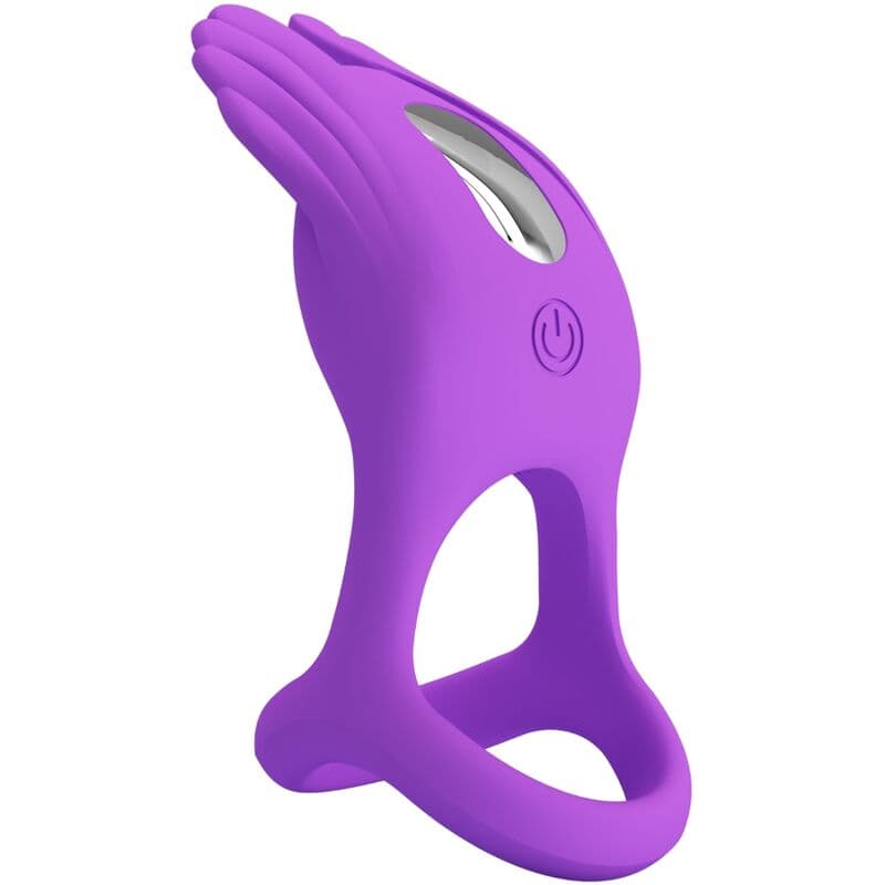 PRETTY LOVE - SILAS VIBRANT PENIS RING 7 VIBRATIONS PURPLE SILICONE thumb 5