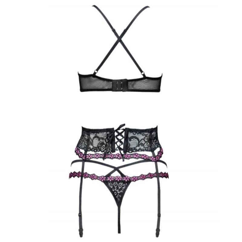 LIVCO CORSETTI FASHION - SNEHANA LC 90443 BRA + GARTER BELT + PANTY BLACK L/XL thumb 4