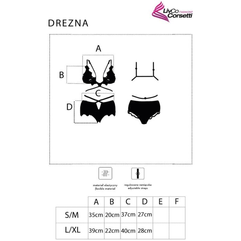 LIVCO CORSETTI FASHION - DREZNA LC 90733 BRA + PANTY BLACK thumb 5