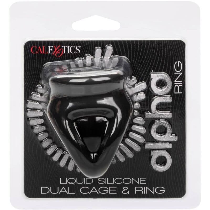 CALEXOTICS - ALPHA DUAL CAGE RING BLACK thumb 2