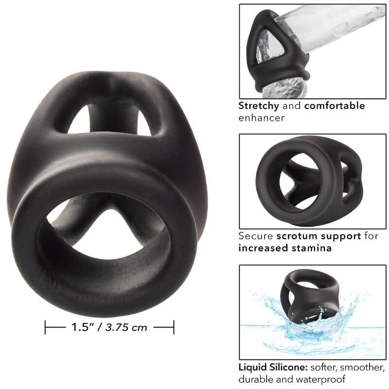 CALEXOTICS - ALPHA DUAL CAGE RING BLACK thumb 10