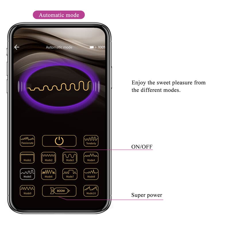 PRETTY LOVE - HECTOR ELECTROSHOCK VIBRATOR BY APP CONTROL PURPLE thumb 17