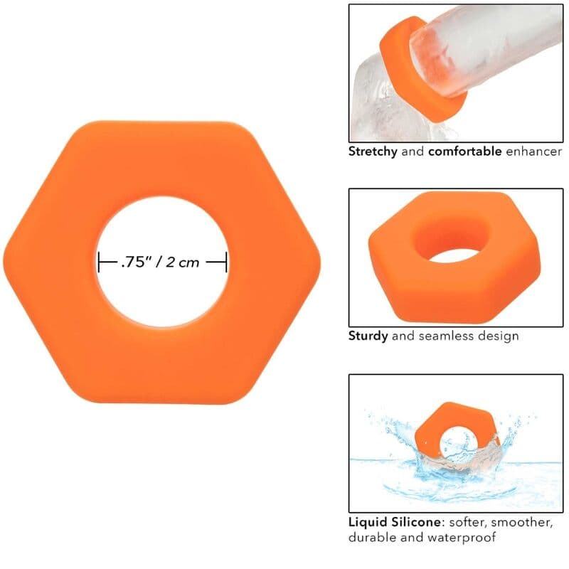 CALEXOTICS - ALPHA PROLONG SEXAGON RING ORANGE thumb 7