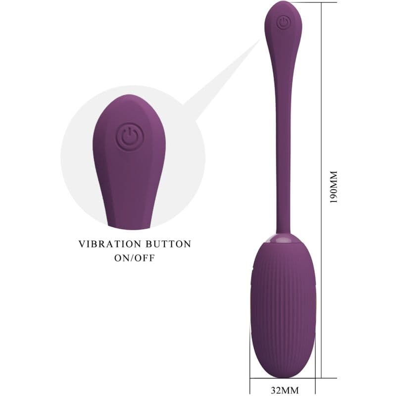 PRETTY LOVE - DOREEN PURPLE RECHARGEABLE VIBRATING EGG thumb 4