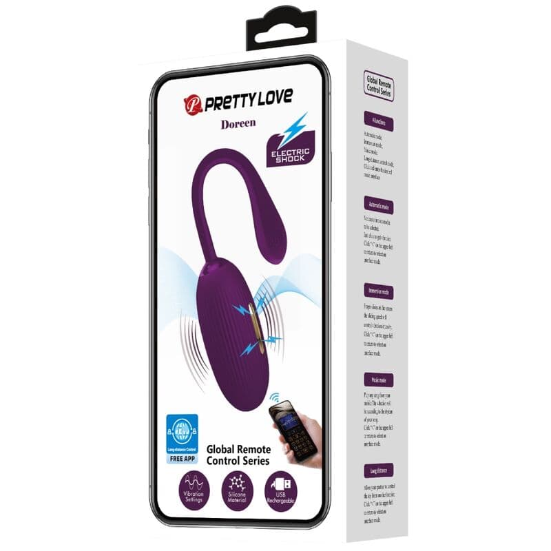 PRETTY LOVE - DOREEN PURPLE RECHARGEABLE VIBRATING EGG thumb 7