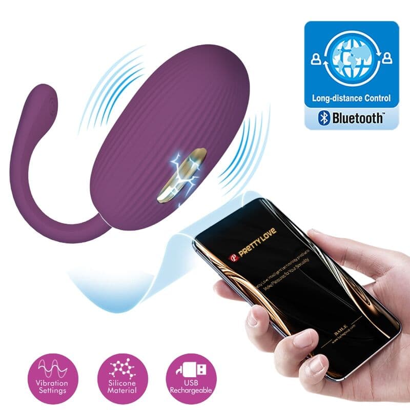 PRETTY LOVE - DOREEN PURPLE RECHARGEABLE VIBRATING EGG thumb 5