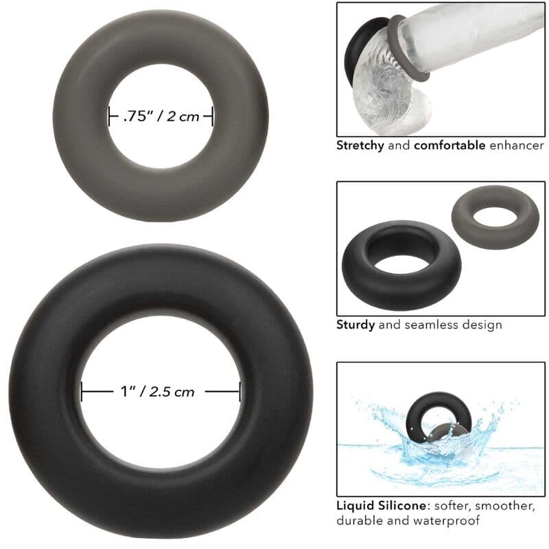 CALEXOTICS - ALPHA PROLONG SET OF 2 RING GREY thumb 8