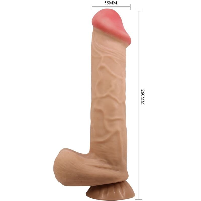 PRETTY LOVE - SLIDING SKIN SERIES REALISTIC DILDO WITH SLIDING SKIN SUCTION CUP FLESH 26 CM thumb 6