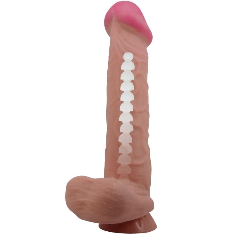PRETTY LOVE - SLIDING SKIN SERIES REALISTIC DILDO WITH SLIDING SKIN SUCTION CUP BROWN 26 CM thumb 5
