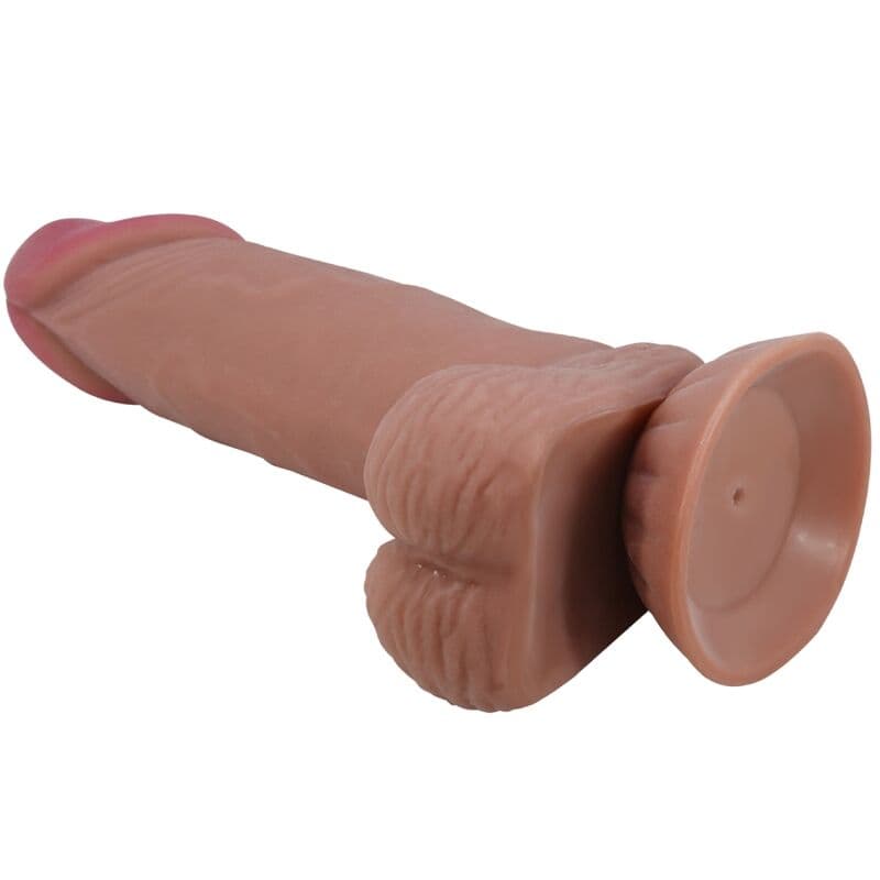 PRETTY LOVE - SLIDING SKIN SERIES REALISTIC DILDO WITH SLIDING BROWN SKIN SUCTION CUP 19.4 CM thumb 4