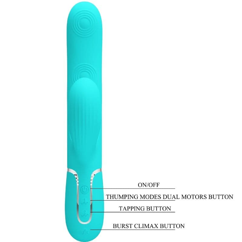 PRETTY LOVE - PERLITA MULTIFUNCTION 3 IN 1 G-SPOT VIBRATOR AQUA GREEN thumb 8