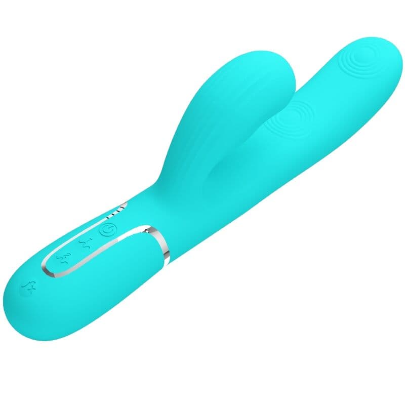 PRETTY LOVE - PERLITA MULTIFUNCTION 3 IN 1 G-SPOT VIBRATOR AQUA GREEN thumb 3