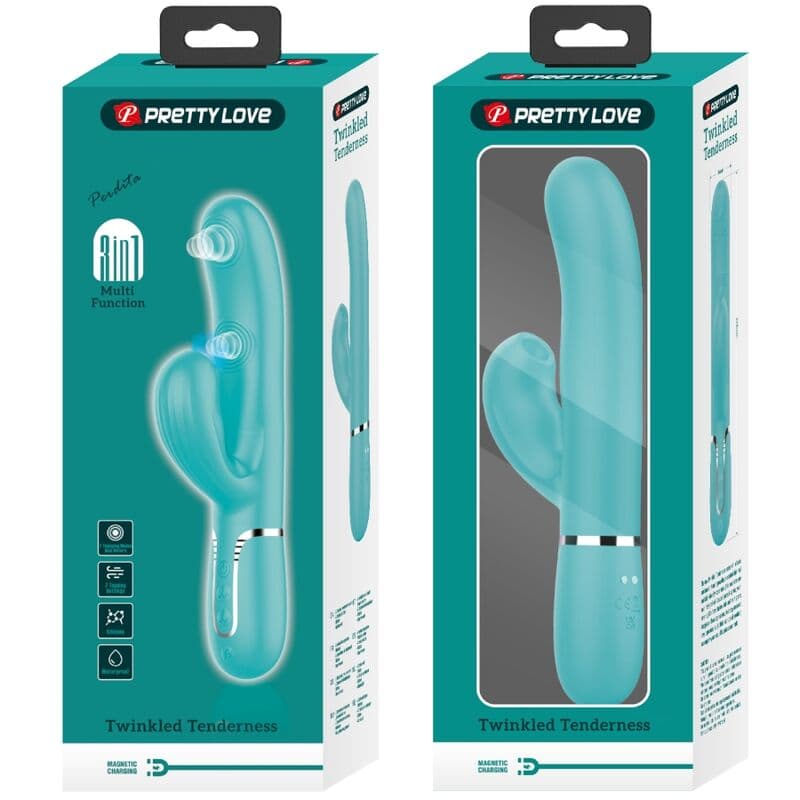 PRETTY LOVE - PERLITA MULTIFUNCTION 3 IN 1 G-SPOT VIBRATOR AQUA GREEN thumb 11