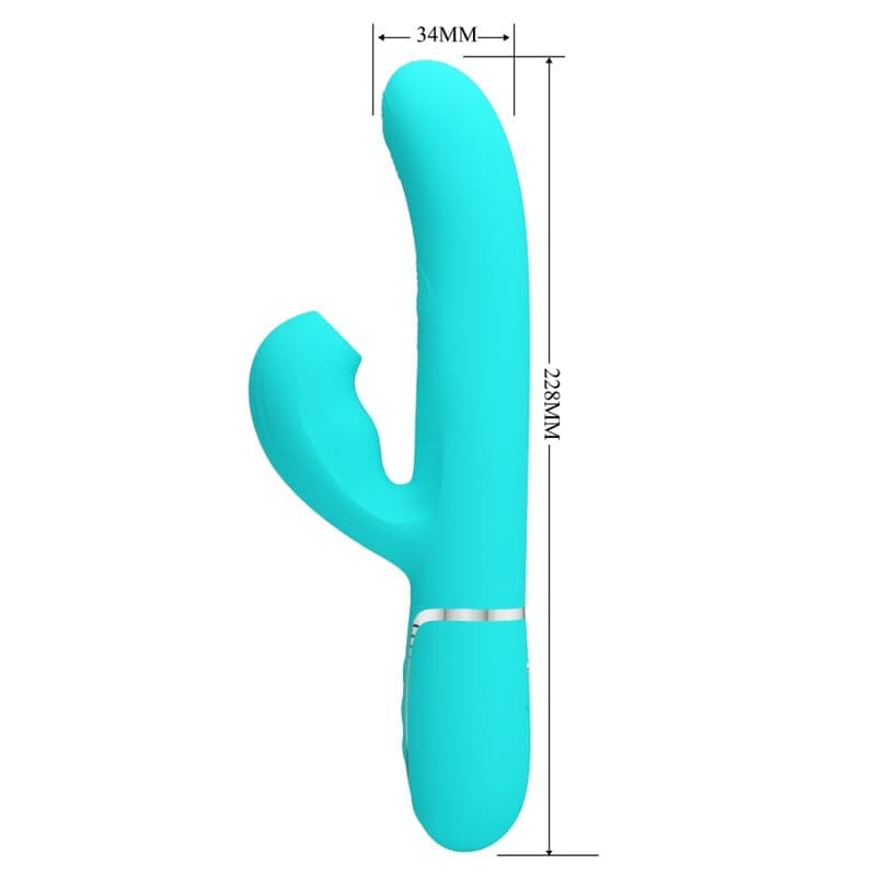 PRETTY LOVE - PERLITA MULTIFUNCTION 3 IN 1 G-SPOT VIBRATOR AQUA GREEN thumb 7
