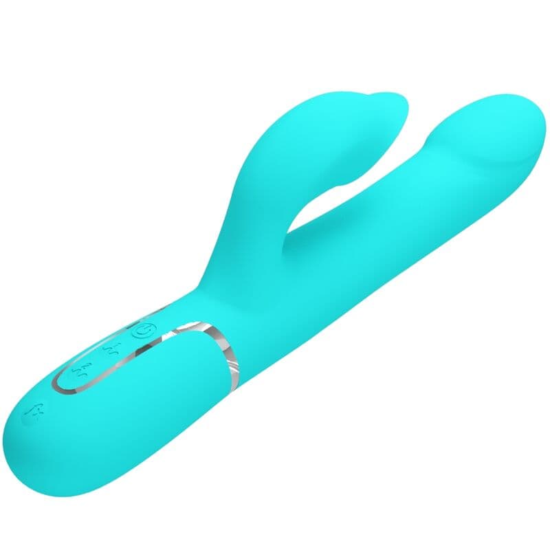 PRETTY LOVE - RABBIT VIBRATOR PEARLS AQUA GREEN thumb 3