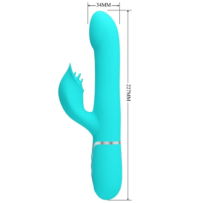 PRETTY LOVE - RABBIT VIBRATOR PEARLS AQUA GREEN thumb 7