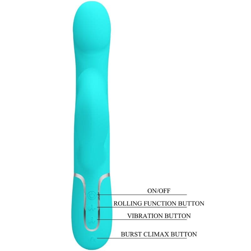 PRETTY LOVE - RABBIT VIBRATOR PEARLS AQUA GREEN thumb 8