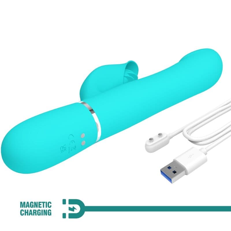 PRETTY LOVE - RABBIT VIBRATOR PEARLS AQUA GREEN thumb 9