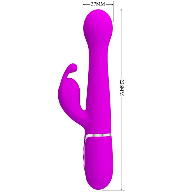 PRETTY LOVE - DEJON RABBIT VIBRATOR 3 IN 1 MULTIFUNCTION VIOLET thumb 7
