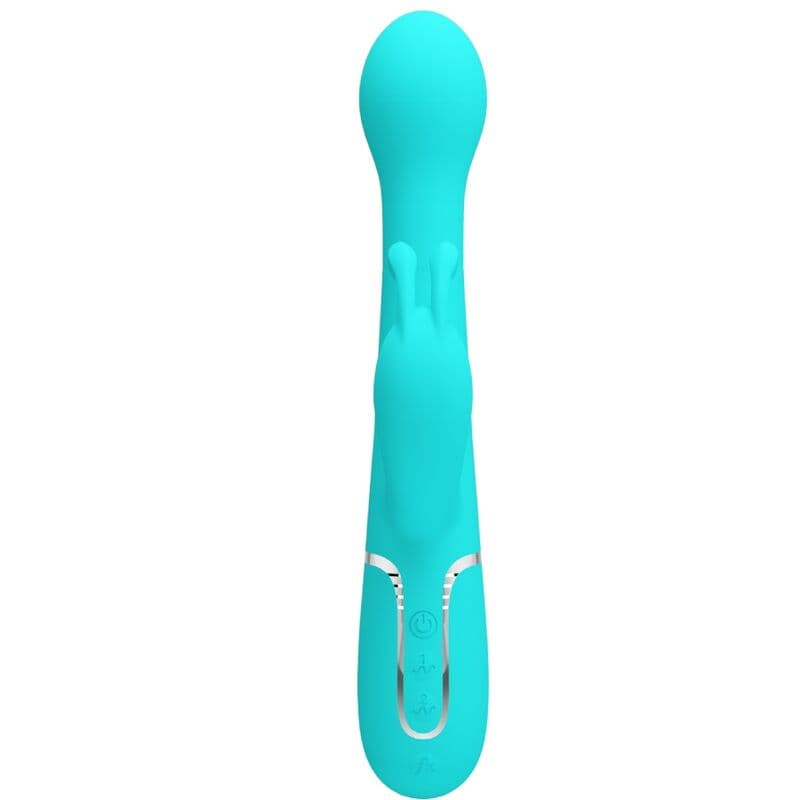 PRETTY LOVE - DEJON RABBIT VIBRATOR 3 IN 1 MULTIFUNCTION AQUA GREEN thumb 2