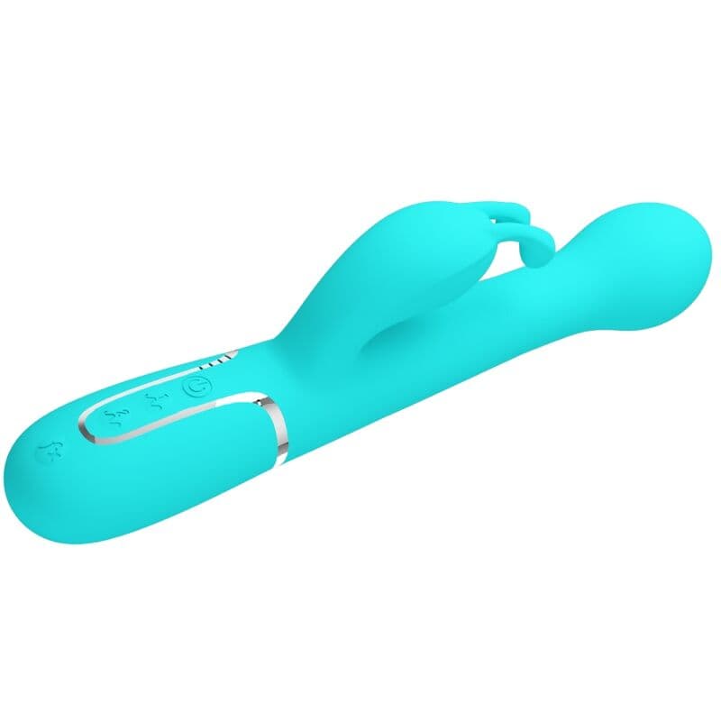 PRETTY LOVE - DEJON RABBIT VIBRATOR 3 IN 1 MULTIFUNCTION AQUA GREEN thumb 6