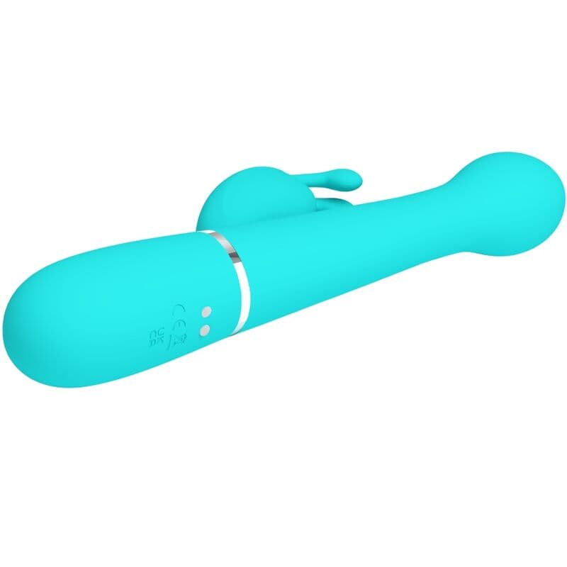 PRETTY LOVE - DEJON RABBIT VIBRATOR 3 IN 1 MULTIFUNCTION AQUA GREEN thumb 4