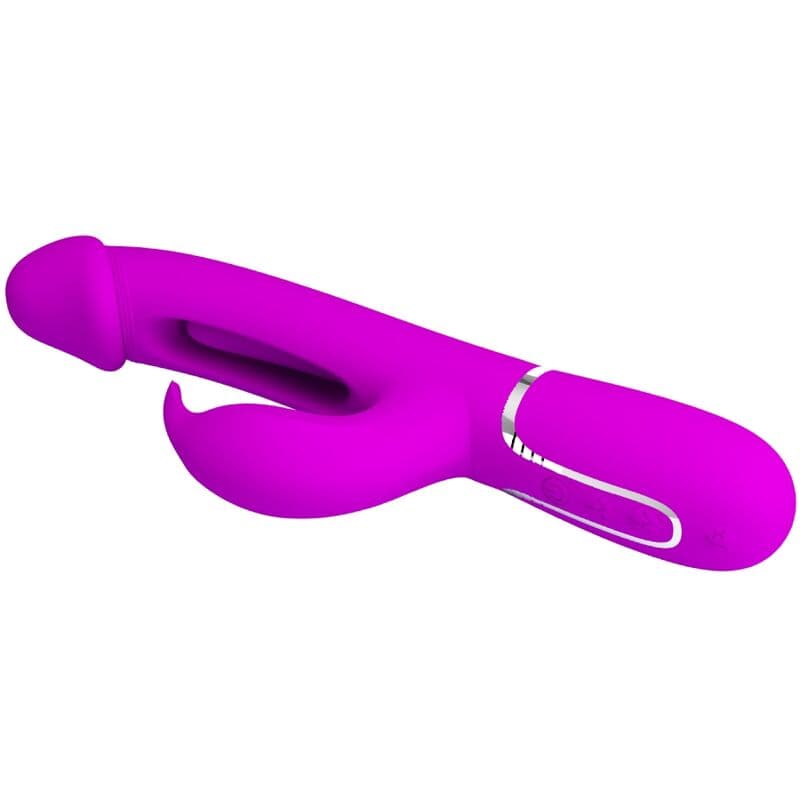 PRETTY LOVE - KAMPAS RABBIT 3 IN 1 MULTIFUNCTION VIBRATOR WITH TONGUE FUCHSIA thumb 5