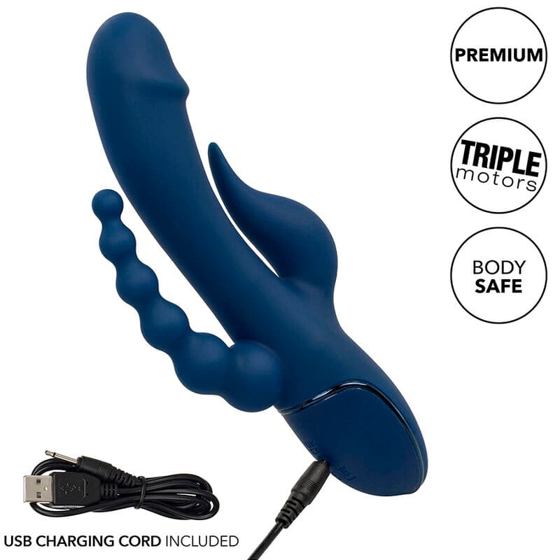 CALEXOTICS - VIBRATOR TRIPLE ORGASM BLUE thumb 10