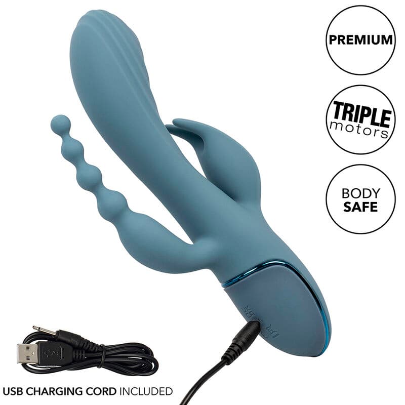 CALEXOTICS - VIBRATOR TRIPLE ECSTASY GREY thumb 10