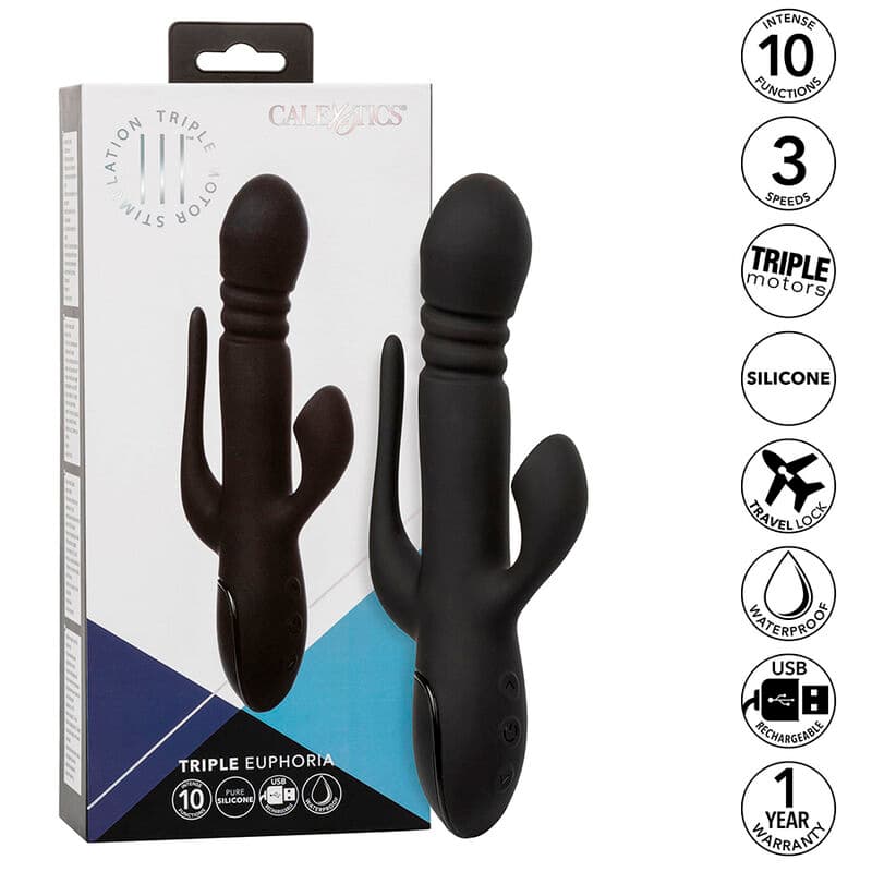 CALEXOTICS - VIBRATOR TRIPLE EUPHORIA BLACK thumb 2