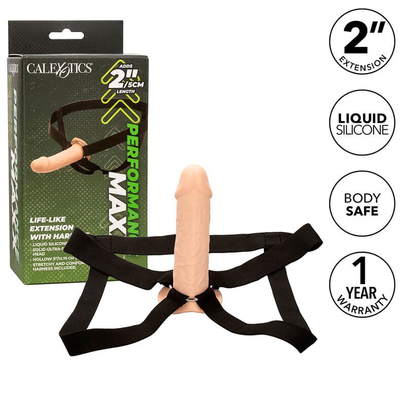 CALEXOTICS - PERFORMANCE MAXX LIFE-LIKE EXTENSION WITH HARNESS LIGHT SKIN thumb 2