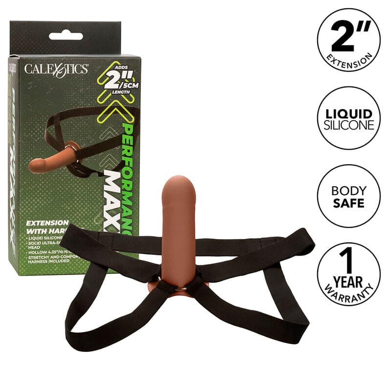 CALEXOTICS - PERFORMANCE MAXX EXTENSION WITH HARNESS BROWN SKIN thumb 2