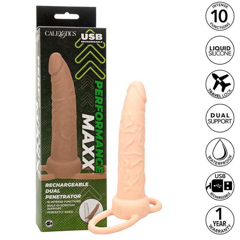 CALEXOTICS - PERFORMANCE MAXX RECHARGABLE DUAL PENETRATOR LIGHT SKIN thumb 3