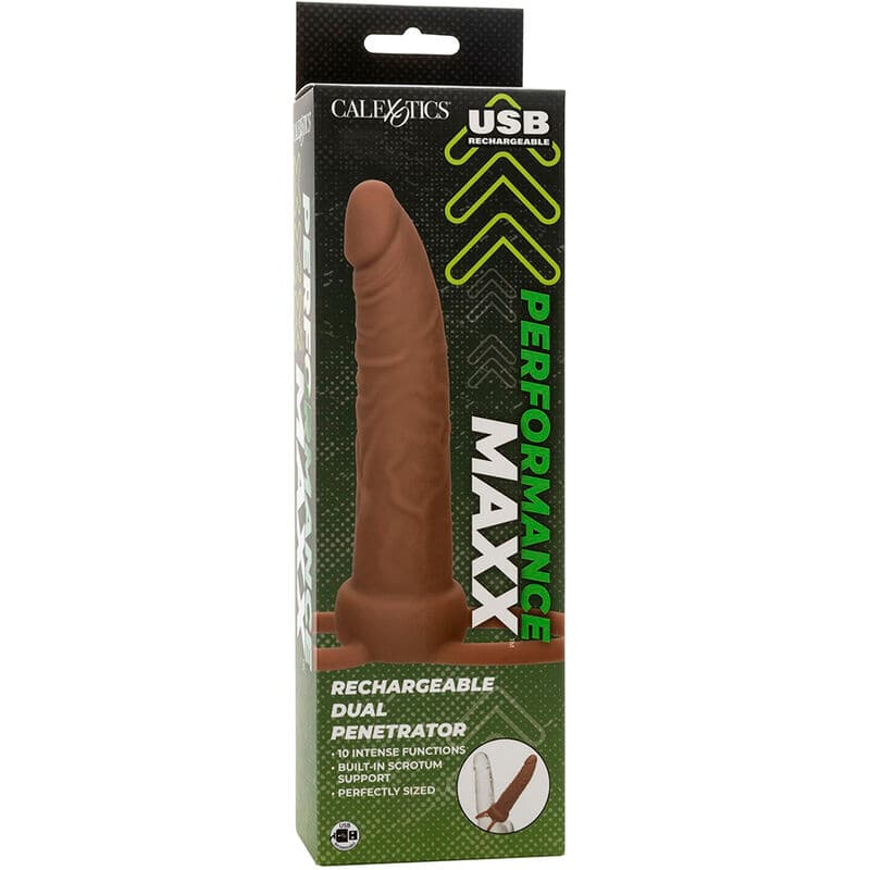CALEXOTICS - PERFORMANCE MAXX RECHARGABLE DUAL PENETRATOR BROWN SKIN thumb 15