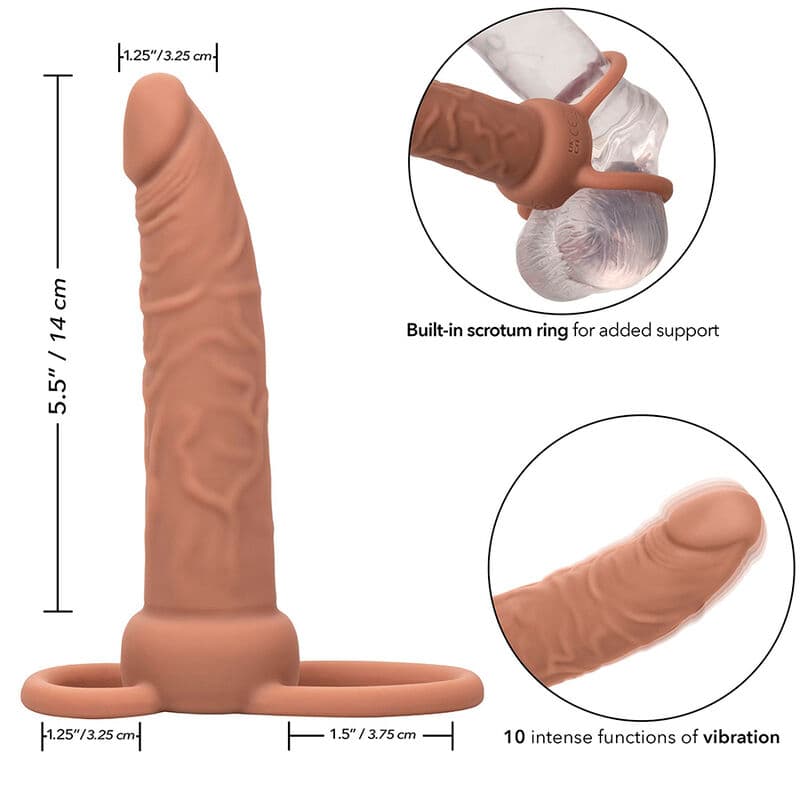 CALEXOTICS - PERFORMANCE MAXX RECHARGABLE DUAL PENETRATOR BROWN SKIN thumb 13