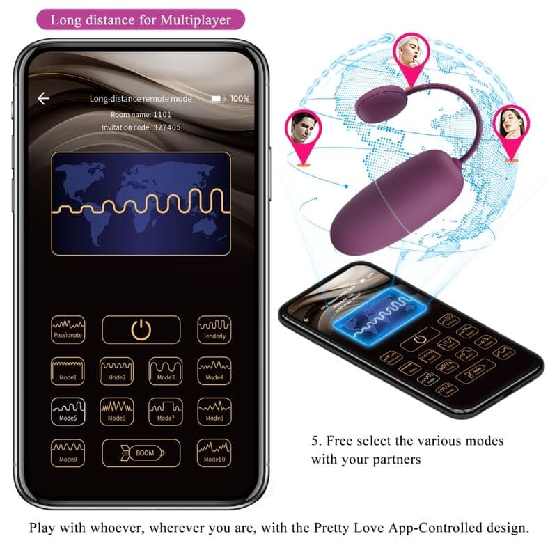 PRETTY LOVE - NYMPH VIBRATING EGG APP CONTROLLED LILA thumb 15
