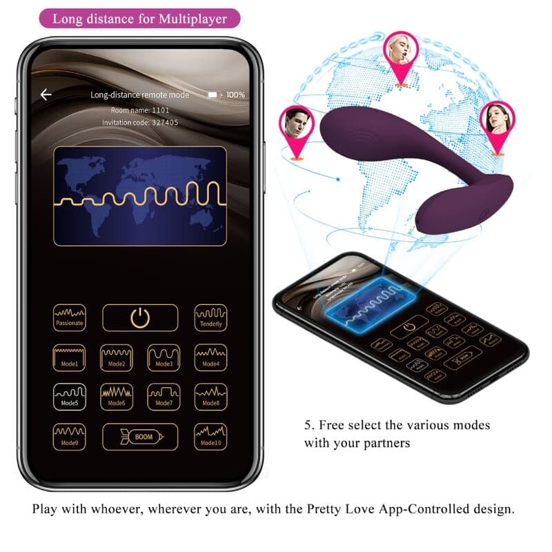 PRETTY LOVE - BAIRD G-SPOT 12 VIBRATIONS RECHARGEABLE LILA APP thumb 13