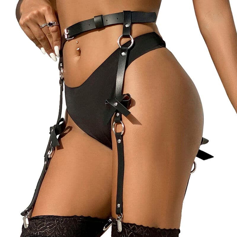 SUBBLIME - LEATHER CHAINLEG HARNESS BLACK ONE SIZE thumb 2