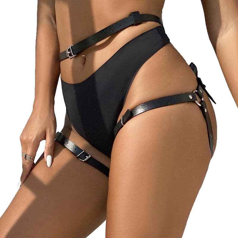 SUBBLIME - LEATHER WAIST AND LEG HARNESS BLACK ONE SIZE thumb 2