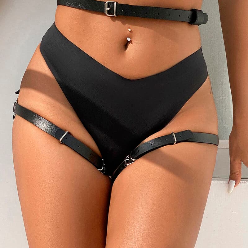 SUBBLIME - LEATHER WAIST AND LEG HARNESS BLACK ONE SIZE thumb 8