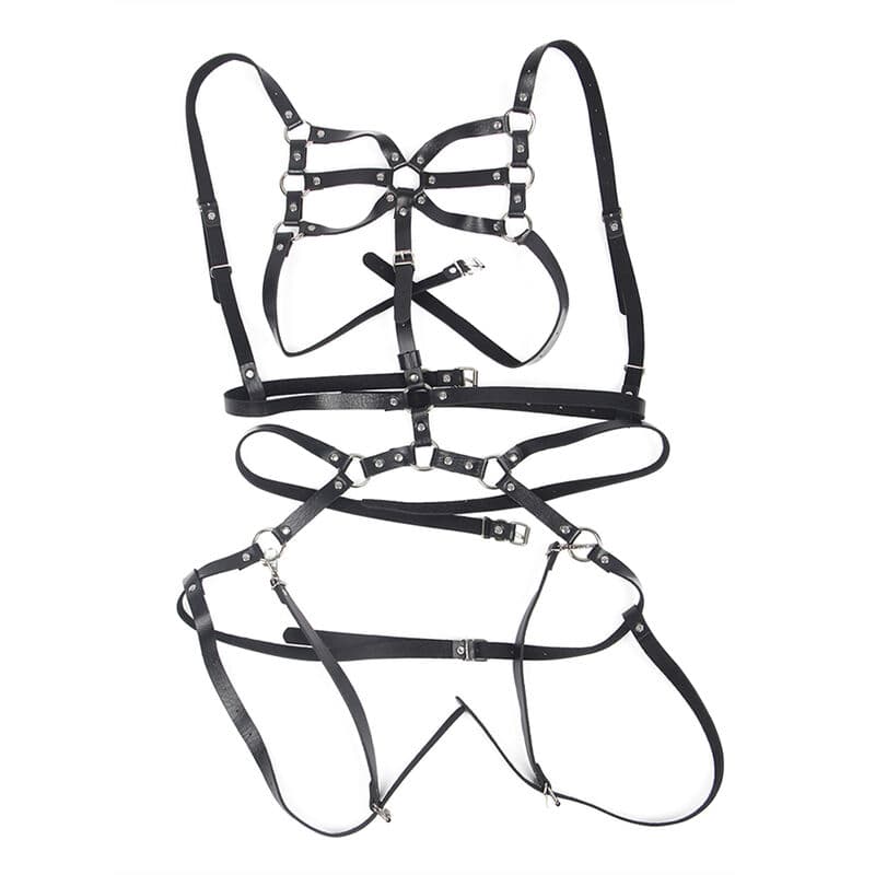 SUBBLIME - BODY HARNESS ADJUSTABLE STRAPS LEATHER BLACK ONE SIZE thumb 4
