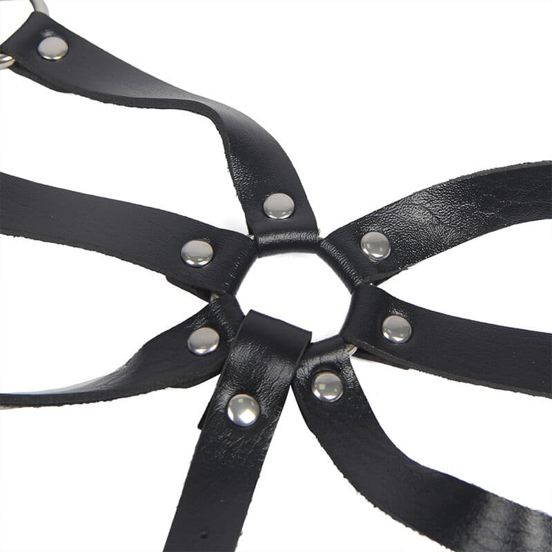 SUBBLIME - BODY HARNESS ADJUSTABLE STRAPS LEATHER BLACK ONE SIZE thumb 6