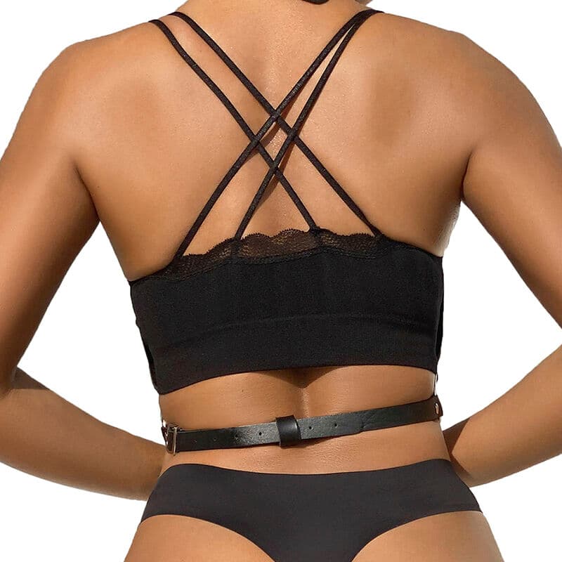 SUBBLIME - CHEST HARNESS LEATHER CHAINS BLACK ONE SIZE thumb 3