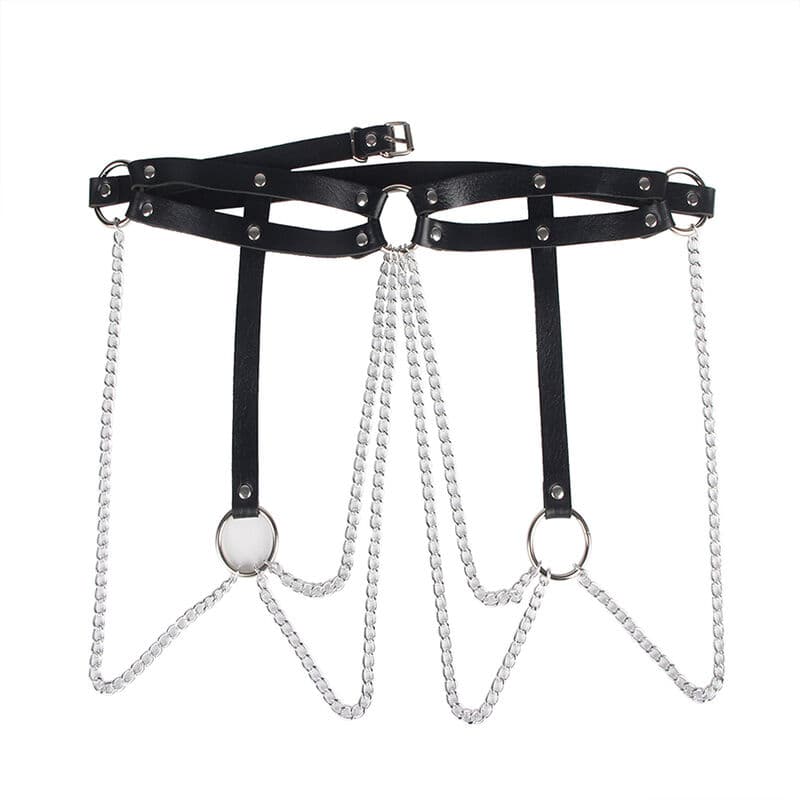 SUBBLIME - LEATHER RING CHAINBELT BLACK ONE SIZE thumb 4